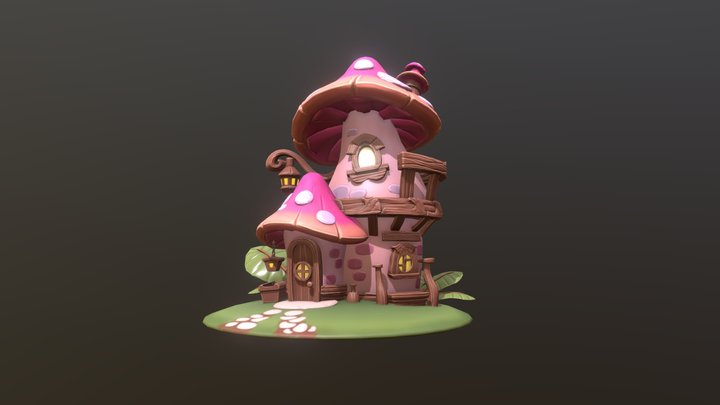 Mushroom House | Kaedim 3D Model