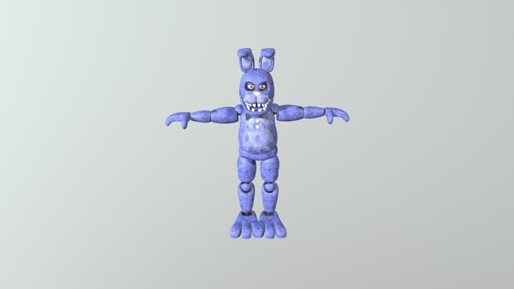 FNAF Unwitherd Bonnie Orgin Blender 3D Model