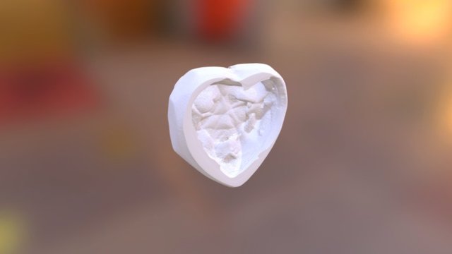 Heart Shaped Box Bottom 3D Model