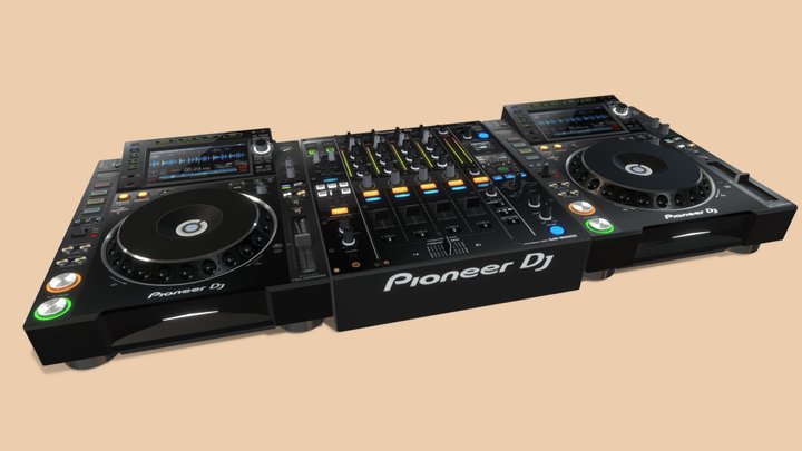 Pioneer DJ Mixer 3D Model