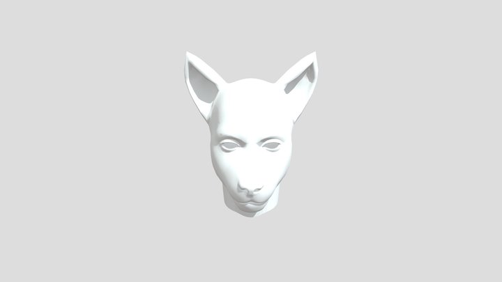 Anthro dog head - base mesh 3D Model