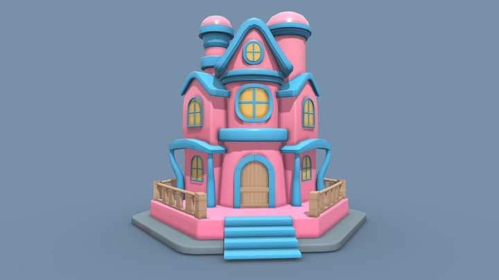 Candy Stylized House 3D Model