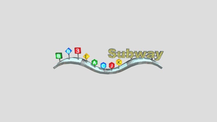 Manhatan Subway sign 3D Model