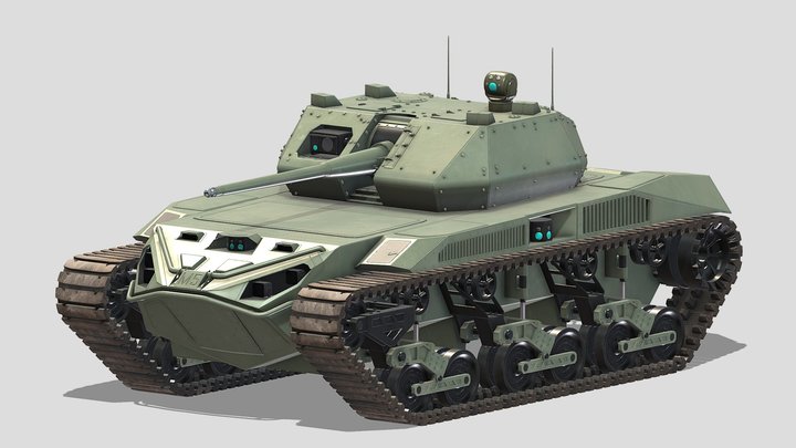 Ripsaw M5 Electric Tank PBR Realistic 3D Model