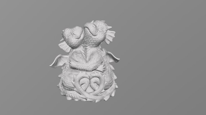 Dragon Couple 3D Model