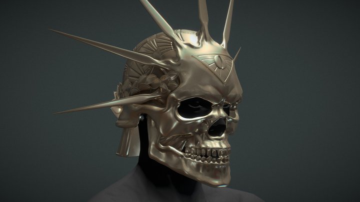 Helmet Skull 3D Model