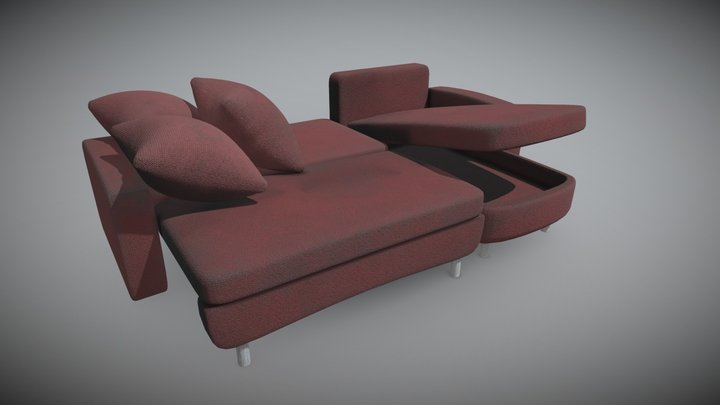 Open old sofa