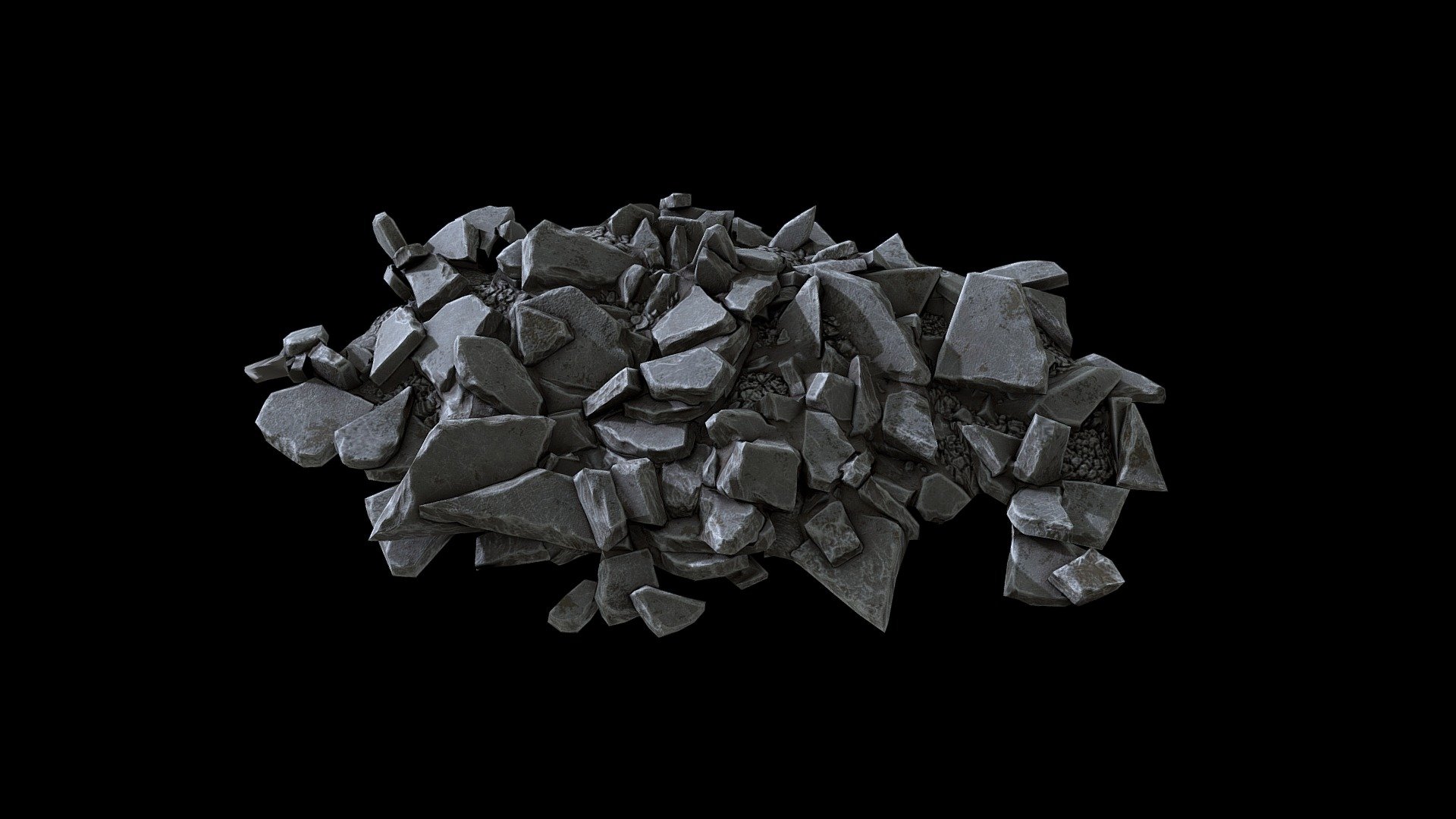 Wall Fragments Game Asset