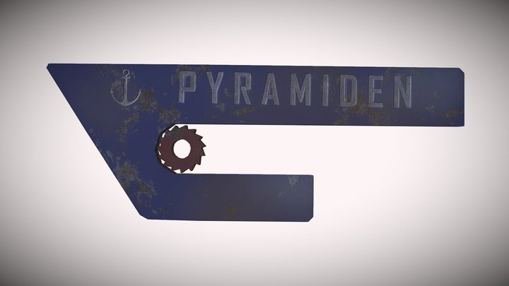 Pyramiden Sign 3D Model