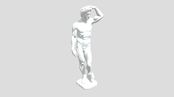 men greek statue style contrapost 3D Model