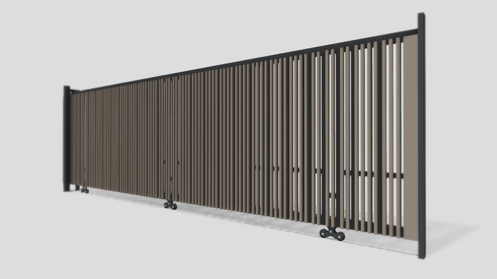 Fence gate slide 3D Model