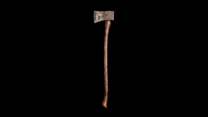 Axe - Old Realistic Wood Chopping Axe 3D Model