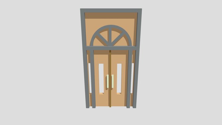 R棟教室門_3dsMax教學課程 3D Model