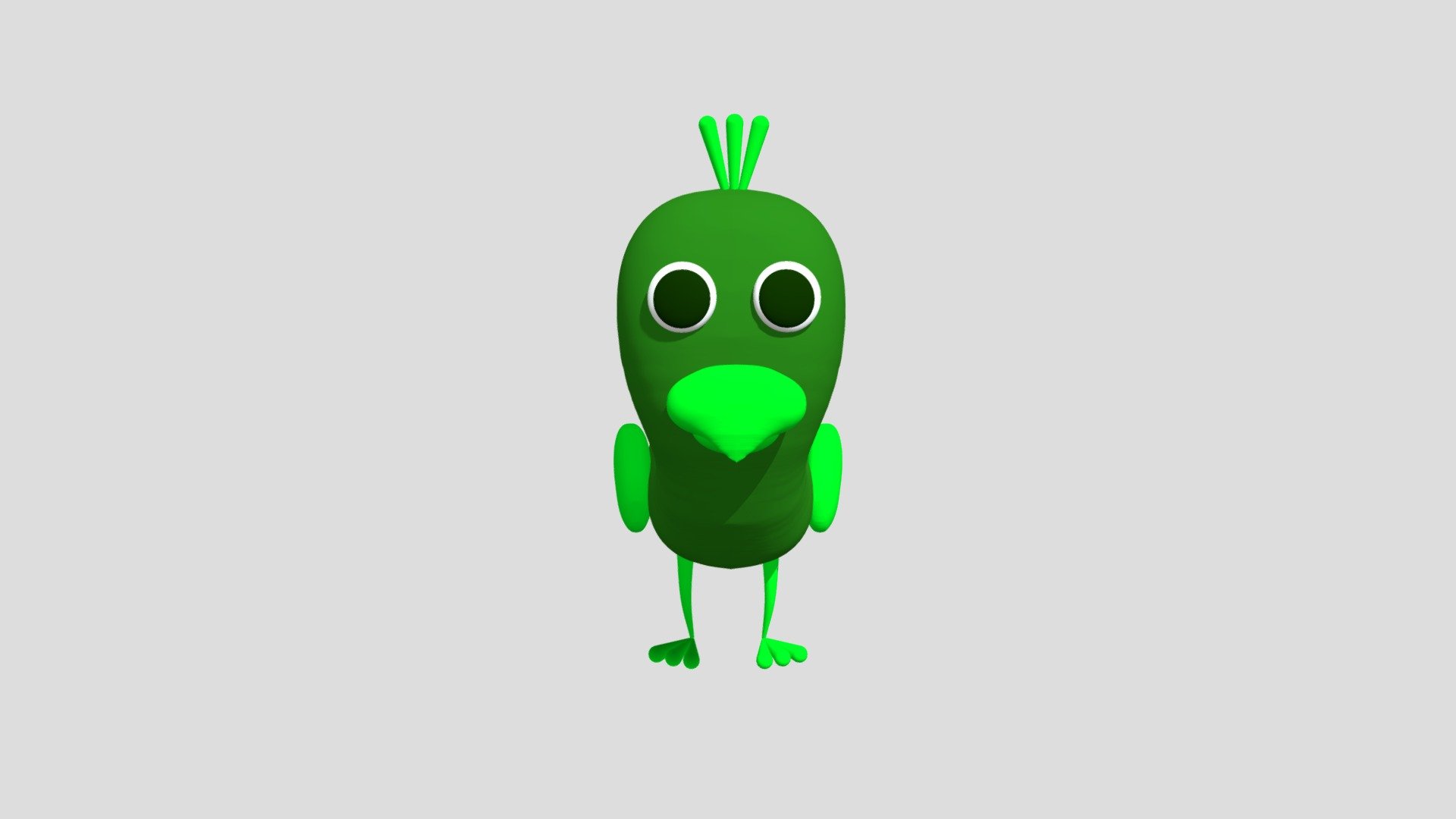 Baby green opila bird - 3D model by 86758isbackAgainNow [d758ade ...