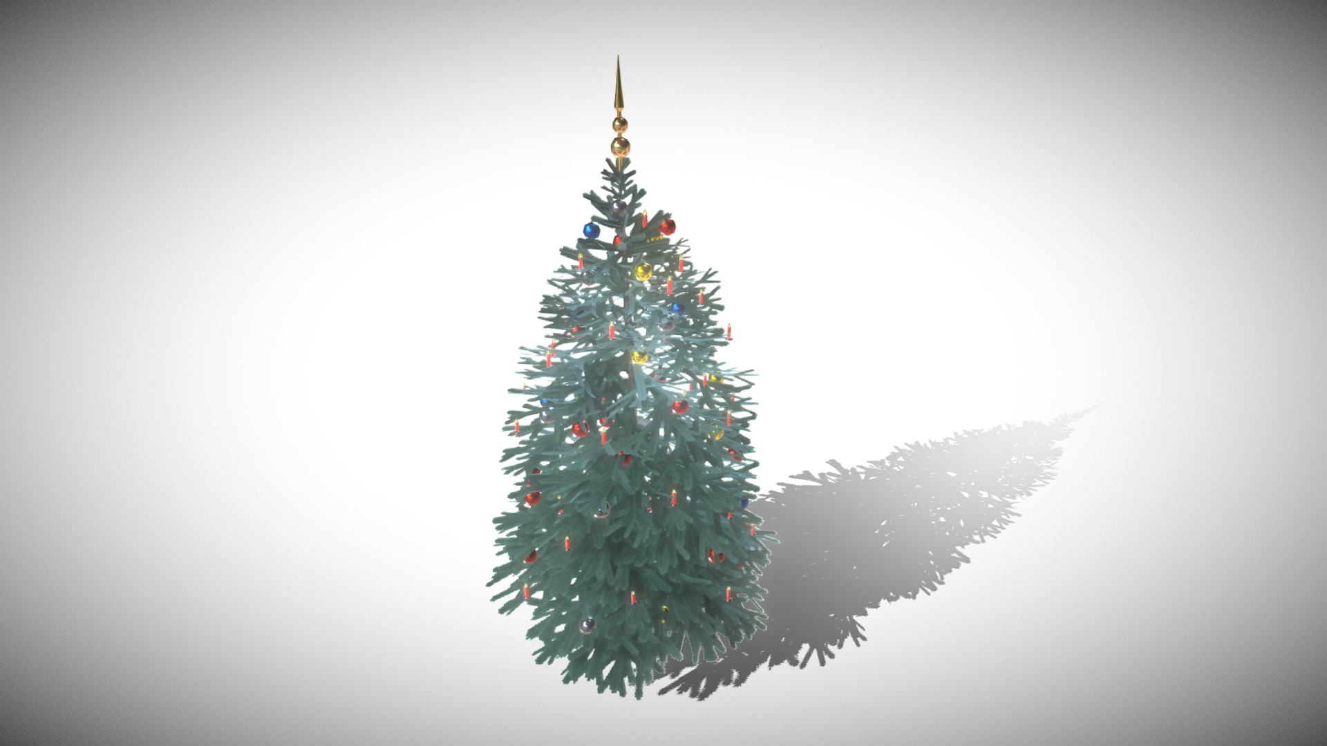 3D model Christmas tree - This is a 3D model of the Christmas tree. The 3D model is about a tree with lights.
