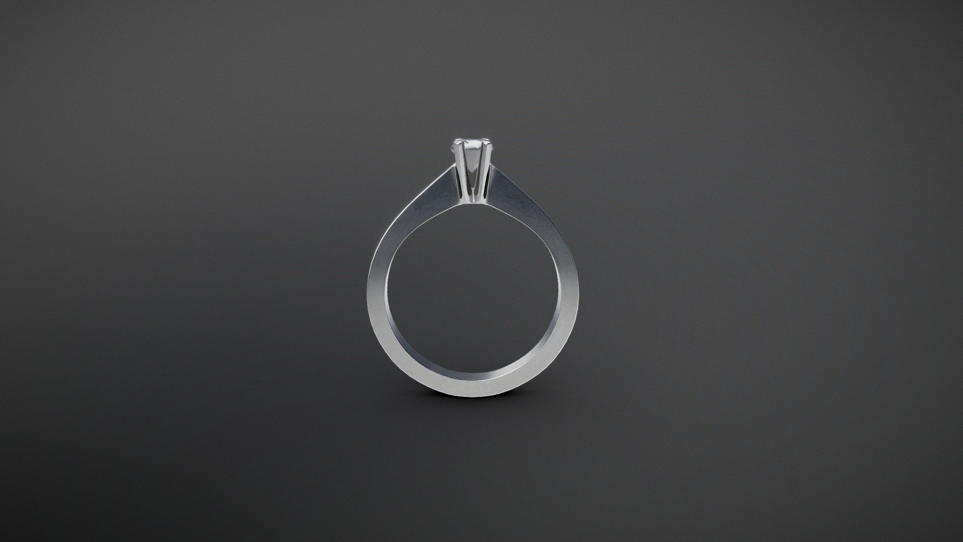White gold ring & Diamond 4mm