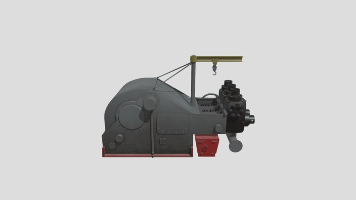 Drilling pump 475x32 3D Model