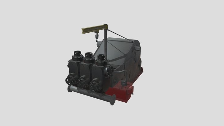 Drilling pump 475x32 3D Model