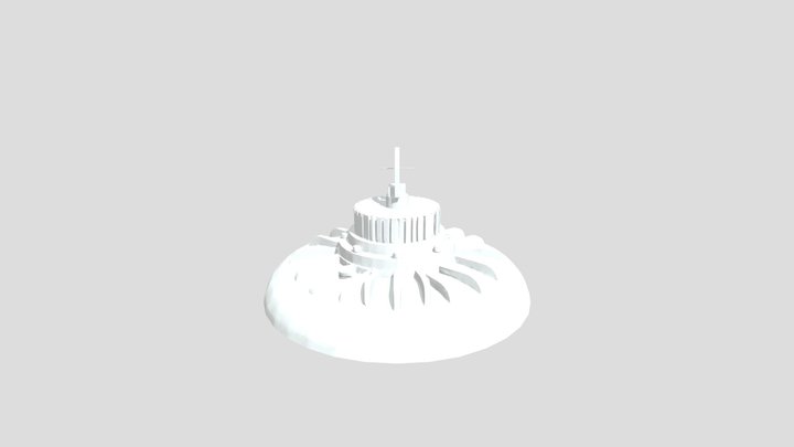 Ortech UFO-240-3CCT-W Black UFO HighBay 3D Model