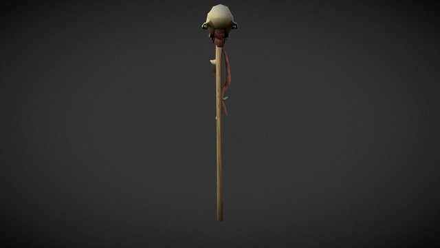 Skull Stick 3D Model