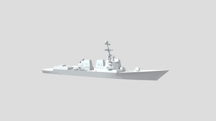 USS Sampson - Model for small scale printing 3D Model