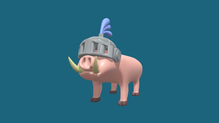 Royal hog / cerdos reales - Clash royale 3D Model
