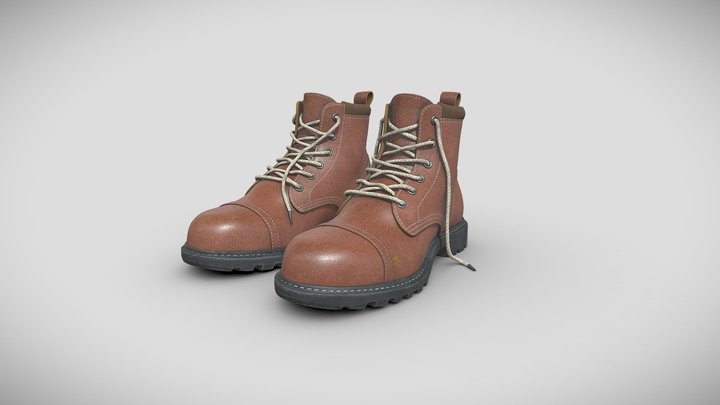 leather boot 3D Model