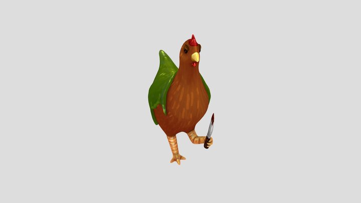 Chicken for school rendering practice 3D Model