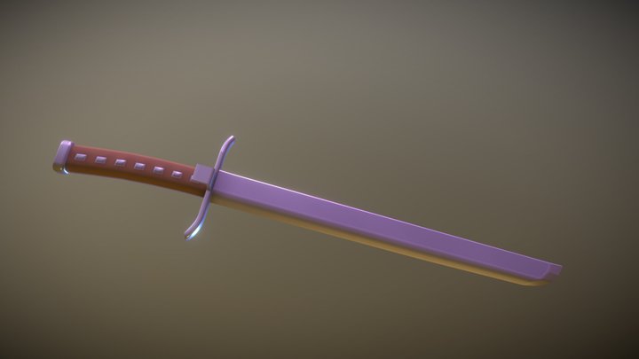 Low Poly esque Messer 3D Model