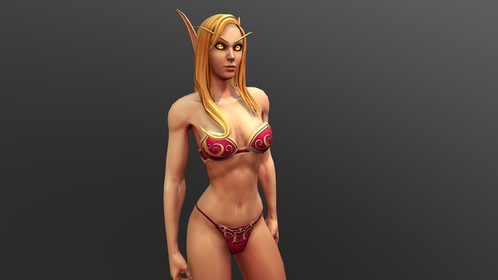 Warcraft Elf 3D Model