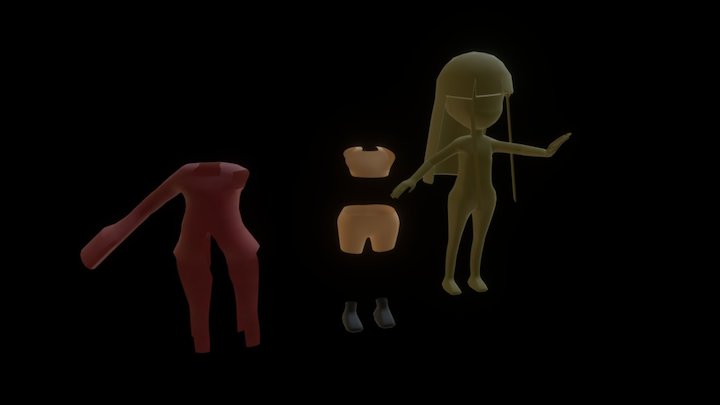 Chibi Girl 3D Model