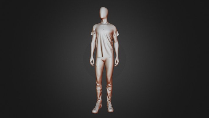 Mannequin Male Adult - B 3D Model
