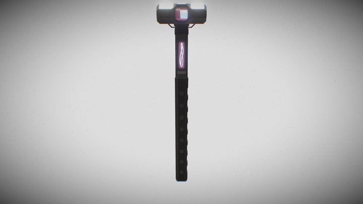 CyberPunk Sledgehammer (Showcase) 3D Model