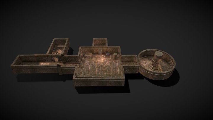 Dungeon test trim sheet 3D Model