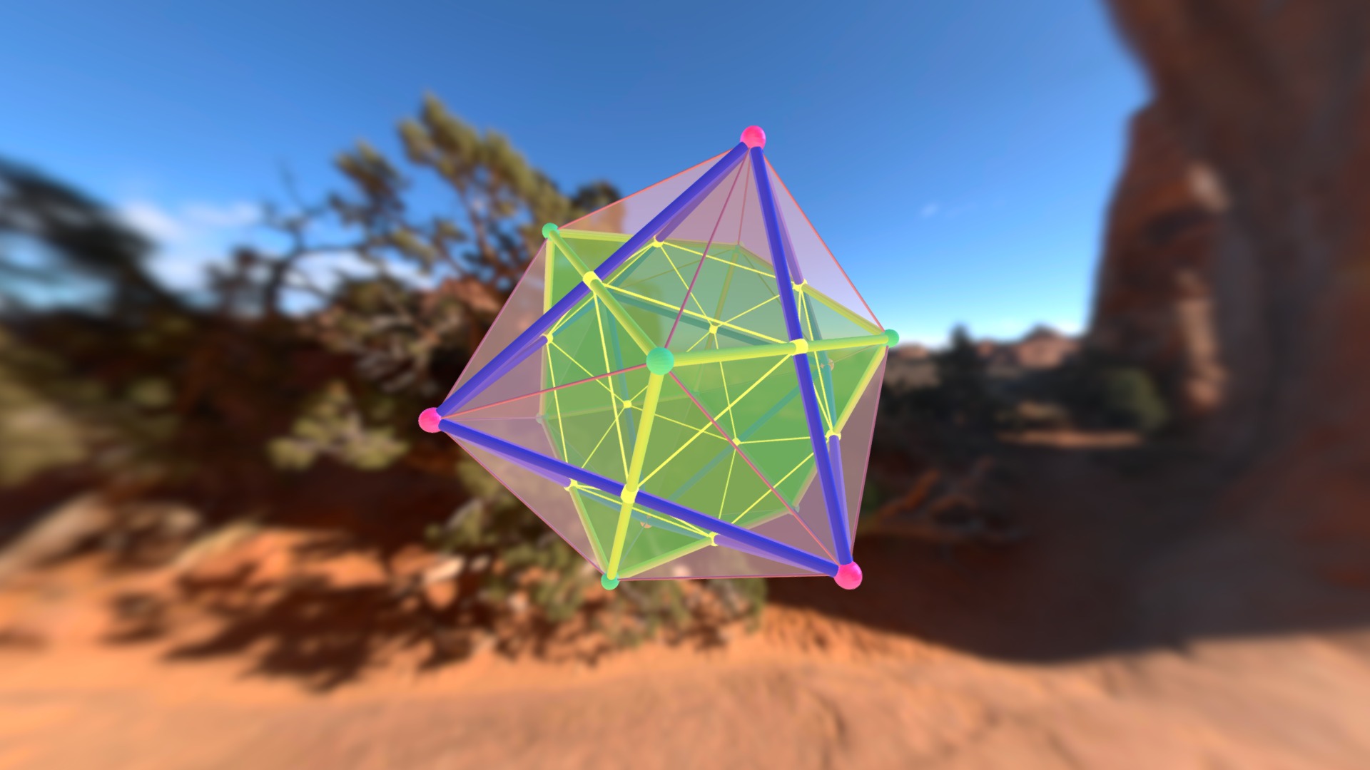 3D model cube octa dual jewel - This is a 3D model of the cube octa dual jewel. The 3D model is about a paper umbrella in the sand.