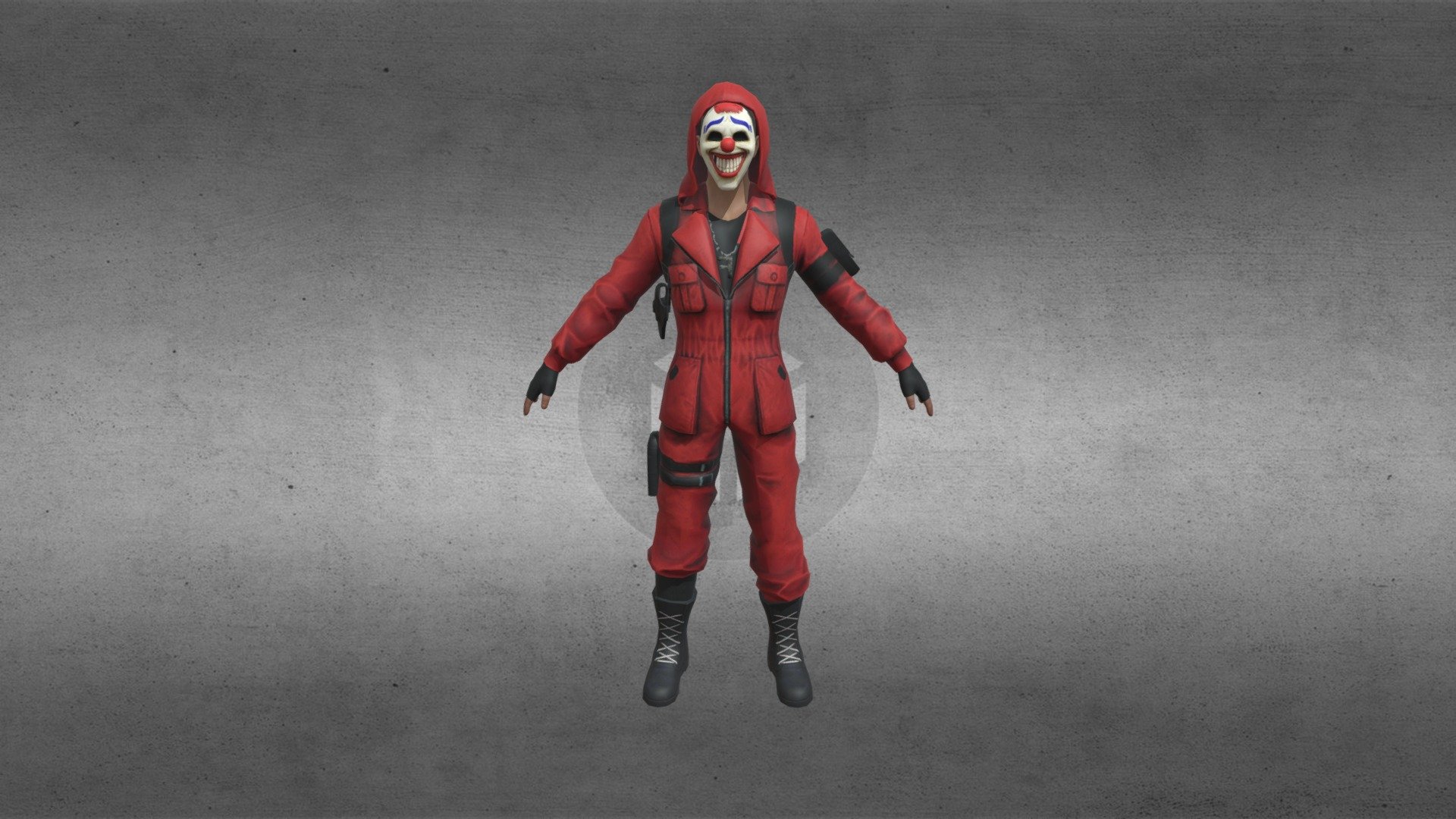 freefire new red criminal 3d model by pacegaming - Download Free 3D model  by PACE GAMING FF [d76aade] - Sketchfab