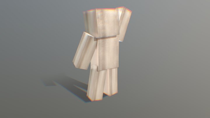 Metal Minecraft player 3D Model