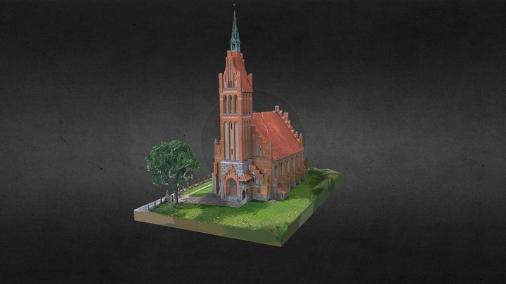 Warmia. Biesowo. Kościół 3D Model