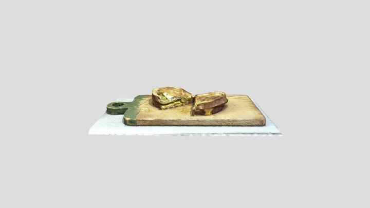 Dill Pickle Grilled Cheese Low Poly – Free 3D Model STL