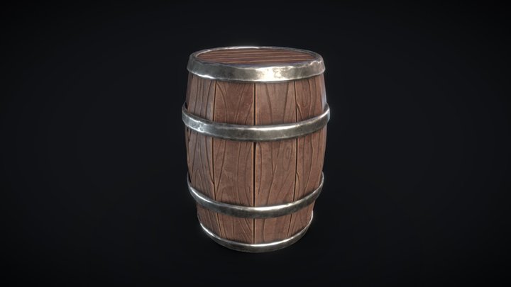 Adventurer's Camp - Barrel 3D Model