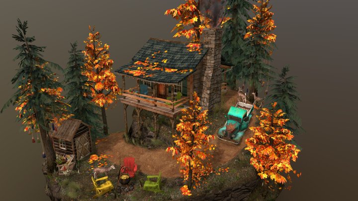 DAE Diorama - Grandma's House 3D Model