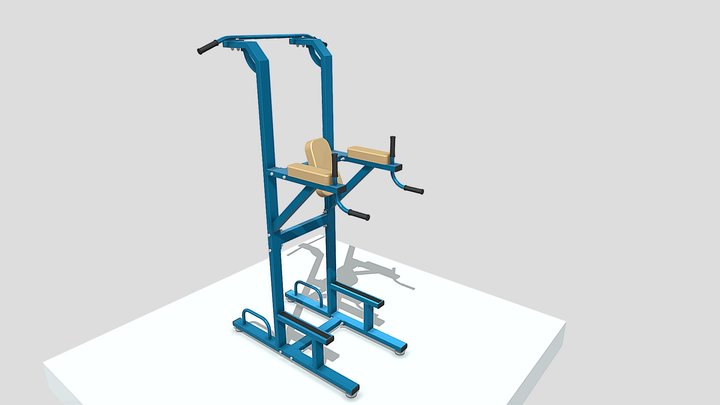 Power Tower with Pull-Up Bar and Dip Station 3D Model