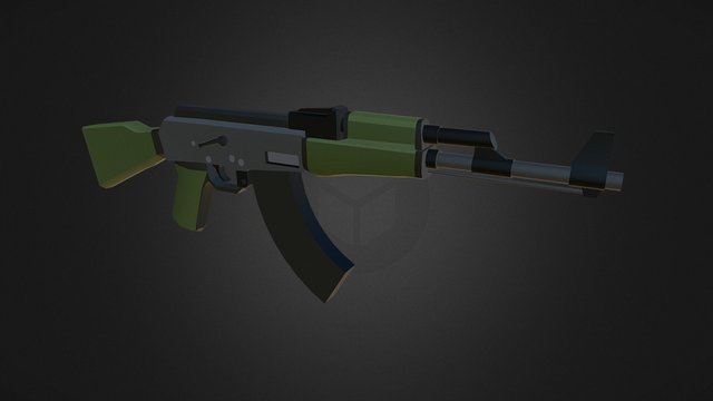 OGAT - AK47 "Compact Grass" 3D Model