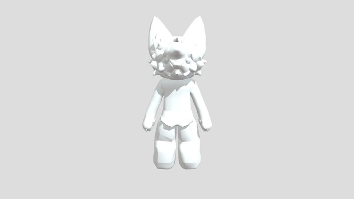 Furry from Roblox. No rig 3D Model