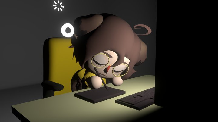 Sleepy Ixa - Custom Animal Crossing Scene 3D Model