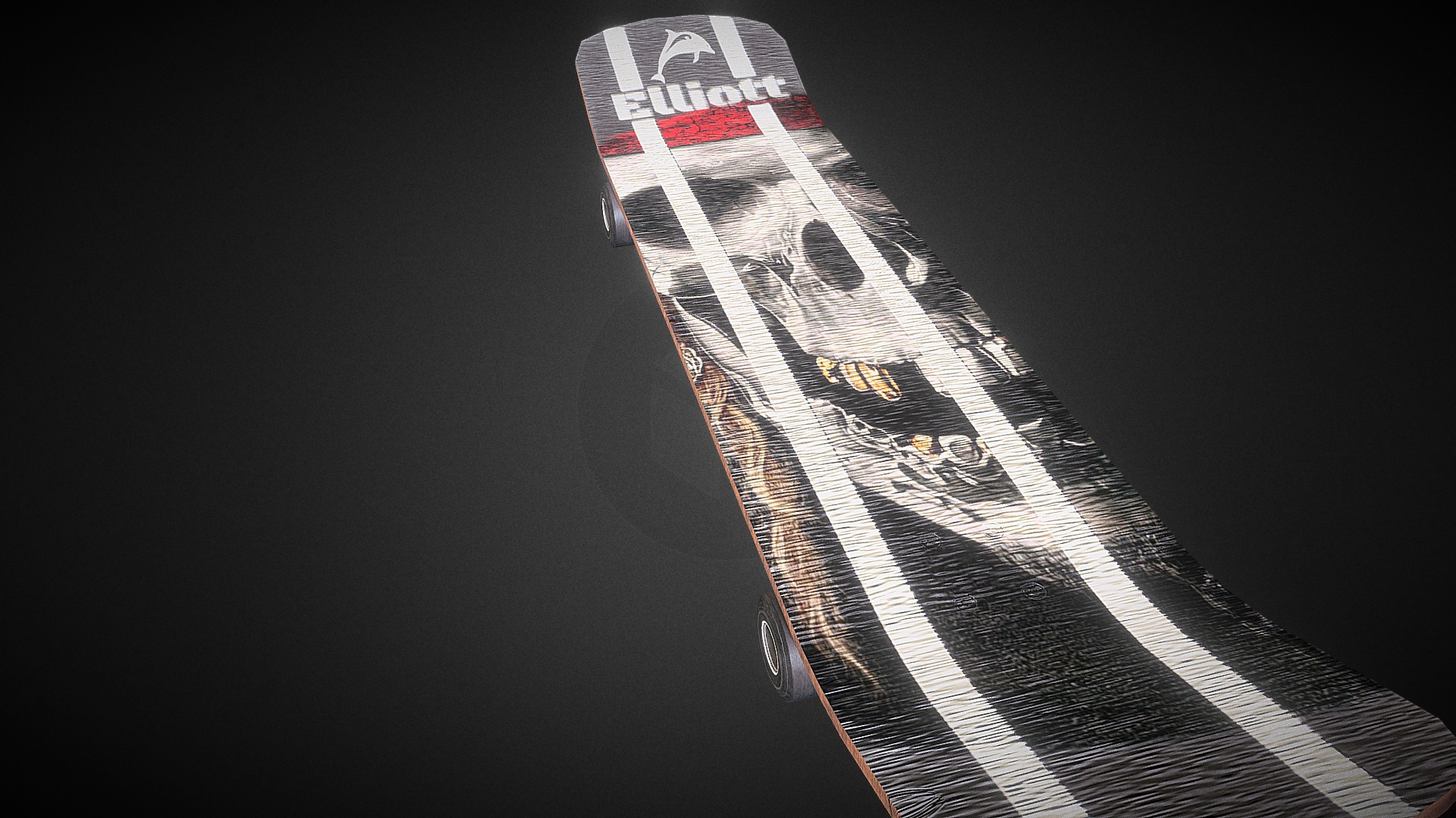 3D model skateboard classique - This is a 3D model of the skateboard classique. The 3D model is about a close-up of a ship.