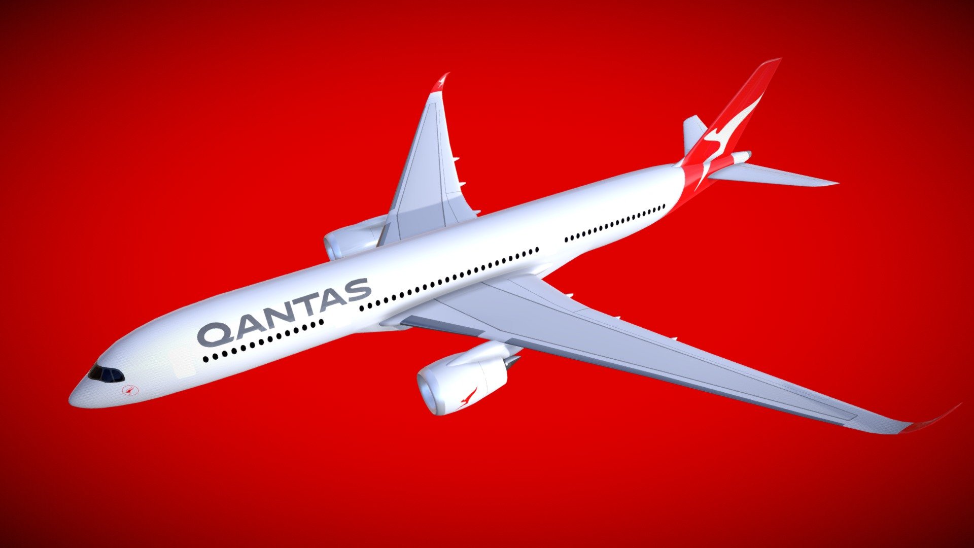 A350 QANTAS Project Sunrise - 3D Model By Hugodfkb [d7752d7] - Sketchfab