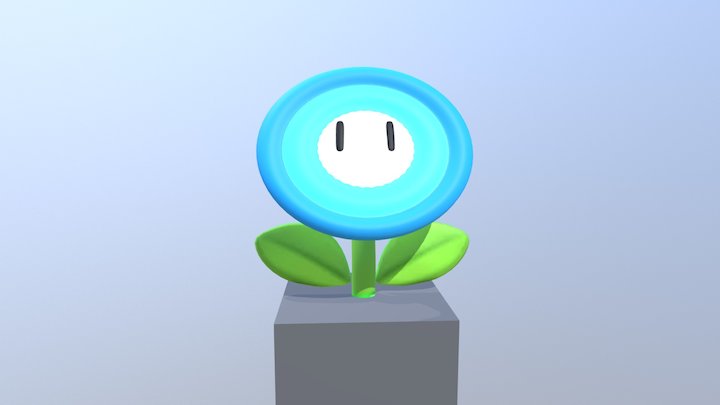 Flower Power Up 3D Model