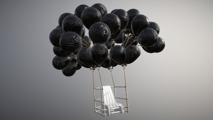 Trashbaggius Balloonius- Free as Freedom 3D Model