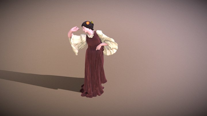 Figure of a Dancer (Animated) 3D Model